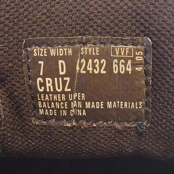 Vintage 90s GBX Cruz Oxford Shoes Men's Brown Leather Chunky Lace Up Sz 7 D - Picture 8 of 9